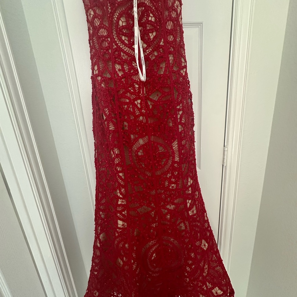 Jovani red prom dress size 10 - Picture 7 of 10